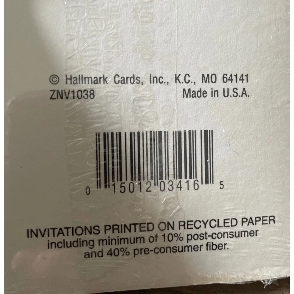 Hallmark Shoebox Greetings Surprise‎ Party Invitations 8ct Blue Vintage New